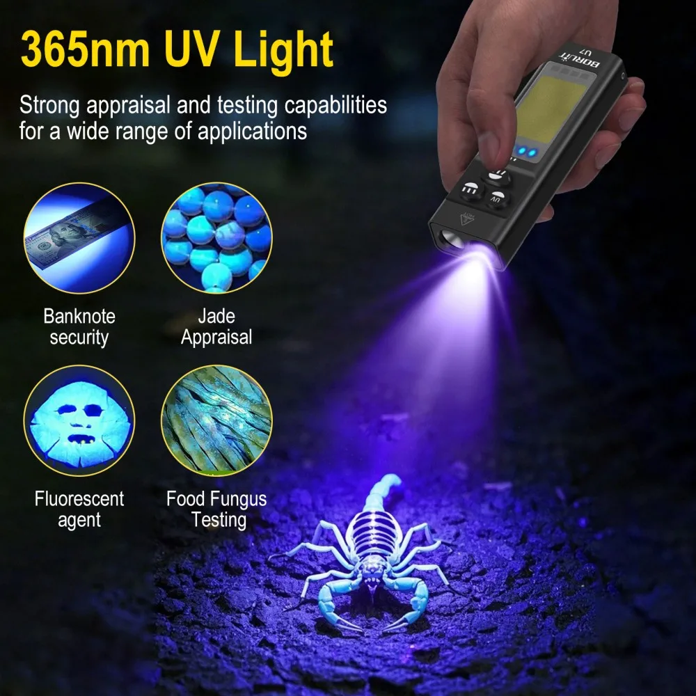 BORUiT U7 UV LED EDC El Feneri - Fishing Kit Compact incelemesi ve fiyatı
